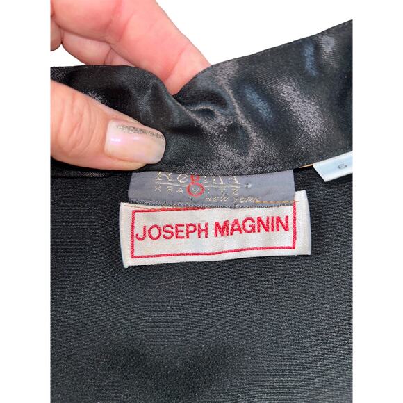 EUC Vintage 80’s Regina Kravits for Joseph Magnin Black Jumpsuit XS - Picture 15 of 16